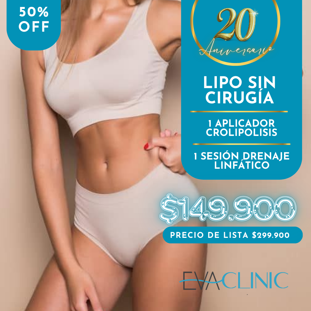 Criolipólisis 1 aplicador en zona a elección + 1 Sesión de Drenaje Linfático