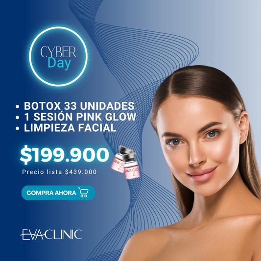 2 zonas de BOTOX + 1 Sesión Pink Glow + Limpieza Facial Profunda