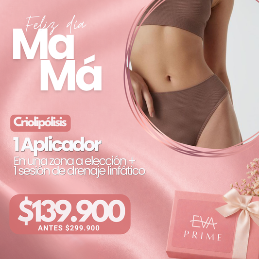 Criolipólisis 1 aplicador en zona a elección + 1 Sesión de Drenaje Linfático