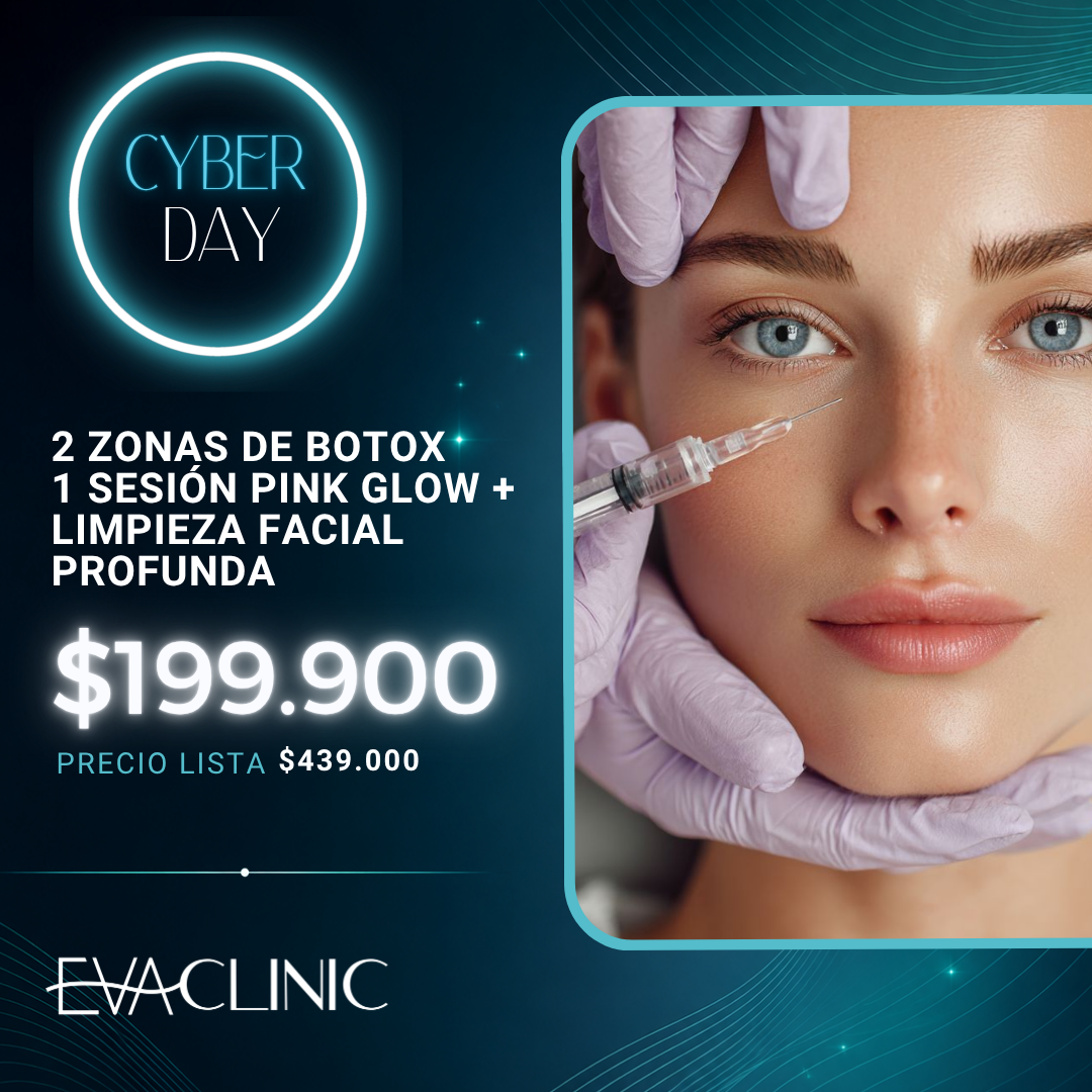 2 zonas de BOTOX + 1 Sesión Pink Glow + Limpieza Facial Profunda